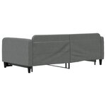 vidaXL Lit de jour avec lit gigogne gris foncé 100x200 cm tissu