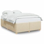 vidaXL Cadre de lit sans matelas crème 160x200 cm tissu
