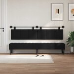 vidaXL Tête de lit suspendue Noir Tissu