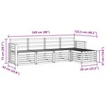 vidaXL Ensemble de canapés d'extérieur 5 Pièces Blanc