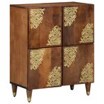 vidaXL Buffet Marron miel Bois d'acacia massif 60 x 33 x 75 cm Buffet