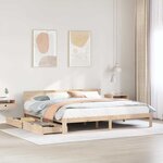 vidaXL Cadre de lit avec tiroirs sans matelas 200x200 cm