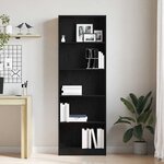 vidaXL Étagère Chêne noir 60 x 24 x 176 cm Bois d'ingénierie