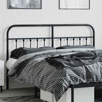 vidaXL Tête de lit de remplacement métal noir 160 cm