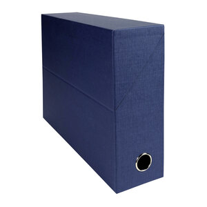 Boîte de classement carton toilé exacompta dos 9 cm bleue marine - lot de 5 - bleu marine