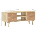 vidaXL Meuble TV 110x30x45 cm Bois de manguier solide