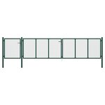 vidaXL Portail de jardin Acier 500 x 75 cm Vert