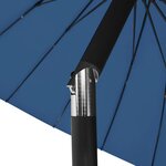 Vidaxl parasol d'extérieur avec mât en aluminium 270 cm bleu azuré