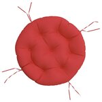 vidaXL Coussin rond rouge Ø 60 x11 cm tissu oxford