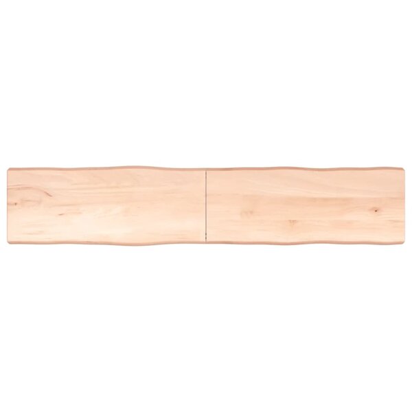 vidaXL Dessus de table bois massif non traité bordure assortie
