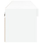 vidaXL Meuble TV avec lumières LED blanc 80x30x30 cm