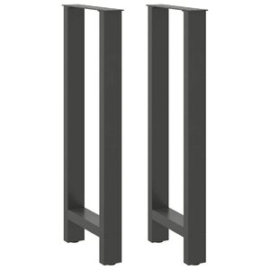 vidaXL Pieds de table de bar Anthracite 2 pièces 40 x (100-101) cm Acier