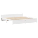 vidaXL Cadre de lit sans matelas blanc 200x200 cm bois massif de pin