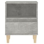 vidaXL Table de chevet Gris béton 40x35x50 cm