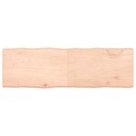 vidaXL Dessus de table bois massif non traité bordure assortie