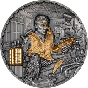 Pièce de monnaie en Argent 100 Dollars g 1000 (1 Kg) Millésime 2025 Steampunk SCIENCE LAB (PRÉCOMMANDE)
