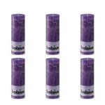 Bolsius bougie pilier rustique 190 x 68 mm violet 6 pcs