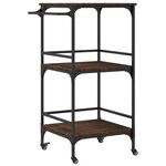 vidaXL Chariot de cuisine chêne marron 60 5x50x105cm bois d'ingénierie