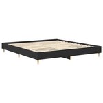 vidaXL Cadre de lit sans matelas noir 160x200 cm bois d'ingénierie