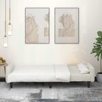 vidaXL Canapé-lit à 2 places crème velours