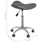 vidaXL Chaise pivotante de salle à manger Gris Similicuir