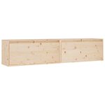 vidaXL Armoires murales 2 Pièces 80x30x35 cm Bois de pin massif