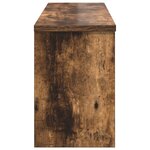 vidaXL Porte-manteau mural avec étagère Montage mural avec stockage avec porte Chêne fumé 80 x 20 x 30 cm