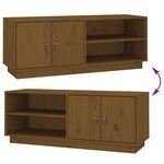 vidaXL Meuble TV Marron miel 105x34x40 cm Bois de pin massif