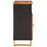 vidaXL Armoire latérale marron et noir 60x33 5x75 cm bois de manguier