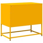 vidaXL Meuble TV jaune moutarde 68x39x60 5 cm acier