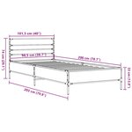 vidaXL Cadre de lit sans matelas noir 100x200 cm