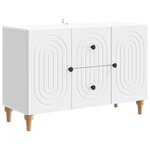 vidaXL Meuble TV avec tiroir Blanc 89 x 34 5 x 60 cm Bois d'ingénierie