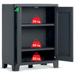 Keter Armoire de rangement basse Moby Gris graphite 100 cm