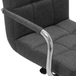 vidaXL Chaise de bar Gris foncé Tissu