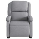 vidaXL Fauteuil inclinable électrique gris clair tissu