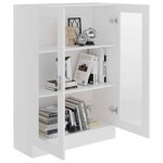 vidaXL Armoire à vitrine Blanc 82 5x30 5x115 cm Bois d'ingénierie