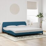 vidaXL Cadre de lit Dover bleu 200x200 cm velours
