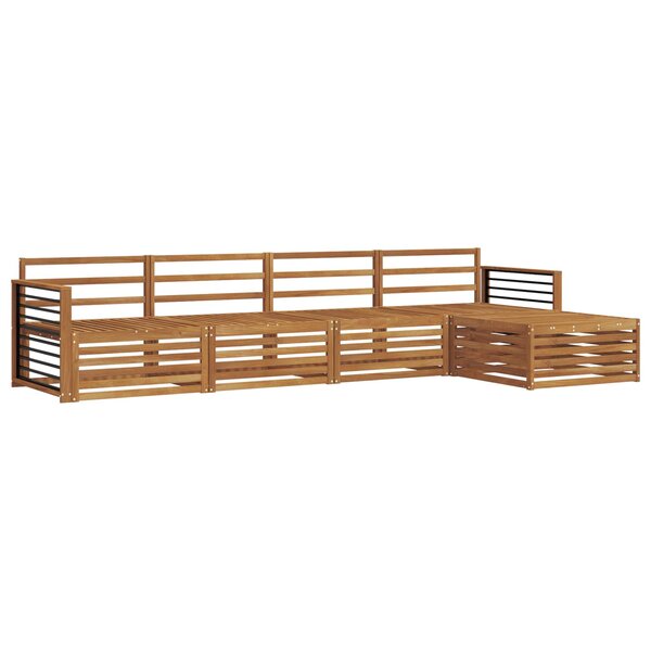 vidaXL Ensemble de canapés d'extérieur 5 pc Naturel