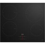 Table de cuisson beko - 4 inductions - commandes tactiles et centralisées - noir - 60 cm - hii6a400mt