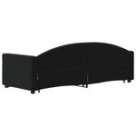 vidaXL Lit de jour avec lit gigogne noir 80x200 cm velours
