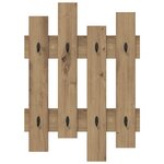 vidaXL Porte-manteau mural avec stockage Chêne artisan 60 x 3 x 82 cm