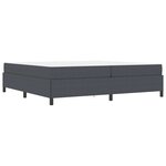 vidaXL Cadre de lit Gris foncé 200 x 200 cm Tissu en velours côtelé