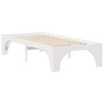 vidaXL Cadre de lit surélevé Blanc 90 x 190 cm Bois massif en pin