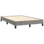 vidaXL Cadre de lit sans matelas gris clair 120x190 cm velours