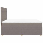 vidaXL Sommier à lattes de lit avec matelas Taupe 140x190 cm Tissu