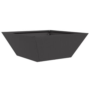 vidaXL Jardinière en acier noire 40x40x15 cm