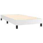 vidaXL Sommier à lattes de lit avec matelas Blanc 90x190 cm Similicuir
