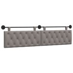 vidaXL Tête de lit suspendue Taupe Tissu