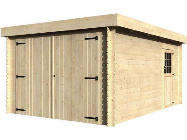 Garage bois "Galan" - 15.28 m² - 3.26 x 4.78 x 2.24 m - 28 mm