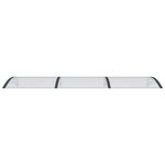 vidaXL Auvent de porte Noir et transparent 300x75 cm Polycarbonate